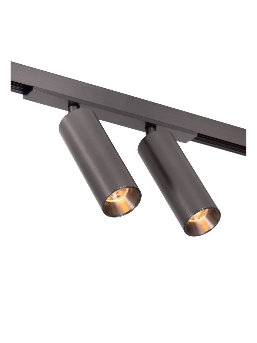 LINIAL MOXX SPOT SUR RAIL SYSTÈME DE RAIL MONOPHASÉ / ÉCLAIRAGE SUR RAIL 2XLED CANON FUSIL MAT