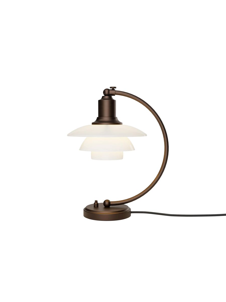 PH 2/2 LUNA LAMPE DE TABLE LAITON VIEILLI
