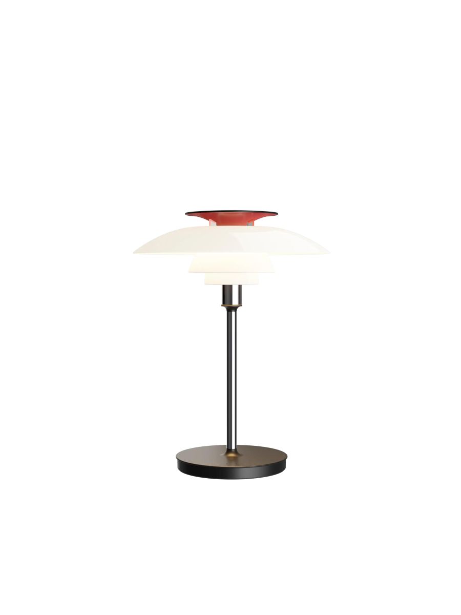 PH 80 PORTABLE LAMPE OPAL WHITE/HIGH LUSTRE CHROME PLATED