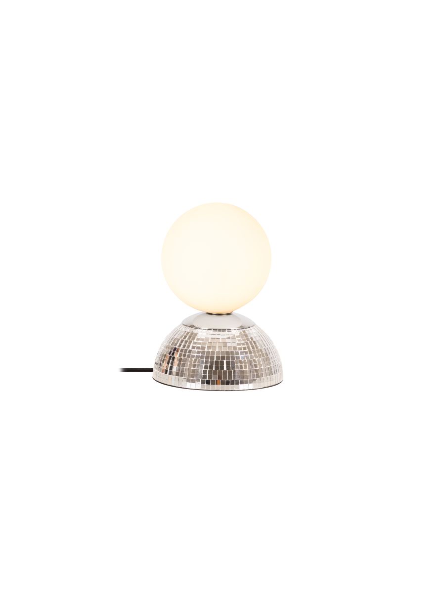 GLITZER LAMPE DE TAB. ARGENT. Ø14 1XG9 5W VERRE