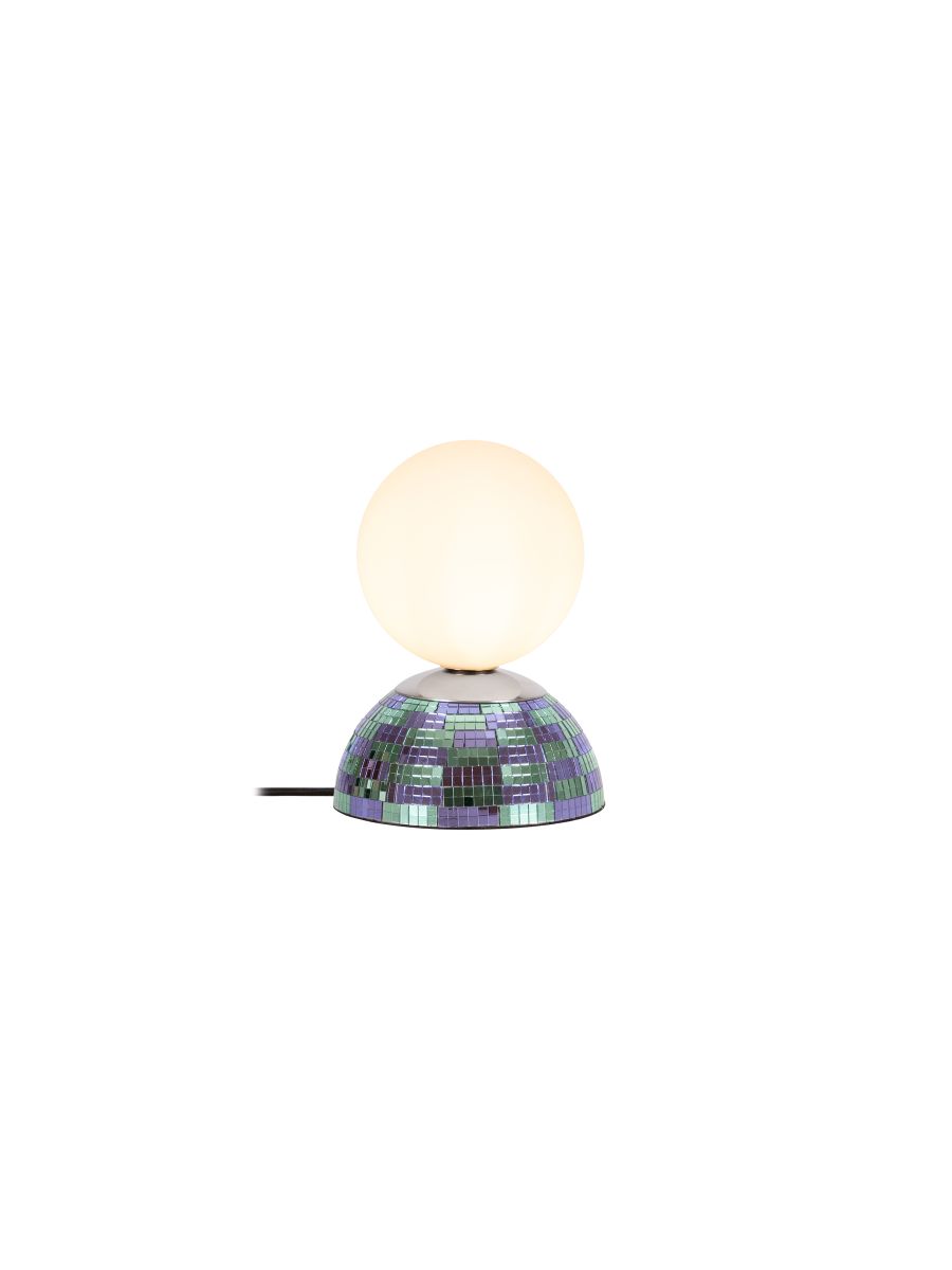 GLITZER LAMPE DE TAB. BLEU Ø14 1XG9 5W VERRE