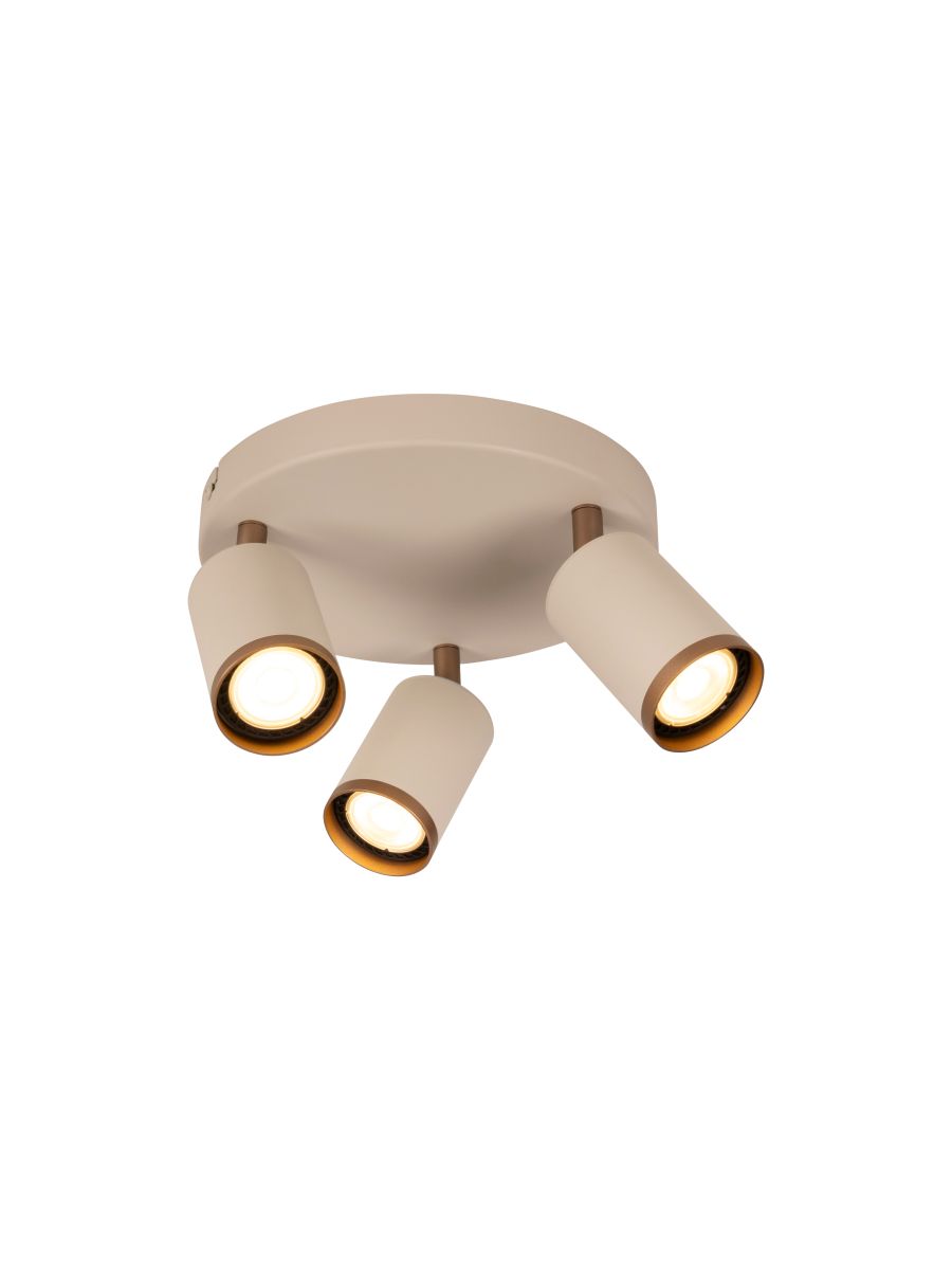 REGINA SPOT PLAFOND TAUPE TRIPLE ROND