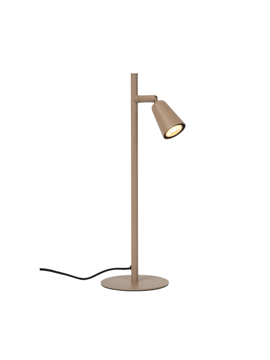 TIANA LAMPE DE TAB. TAUPE 1XGU10 25W MÉTAL