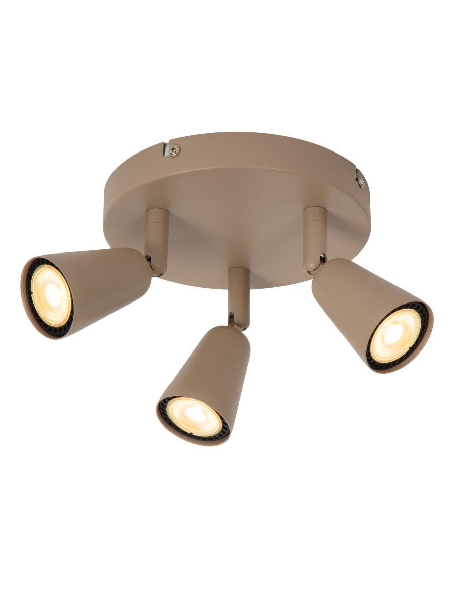 TIANA SPOT PLAFOND TAUPE 3XGU10 25W MÉTAL