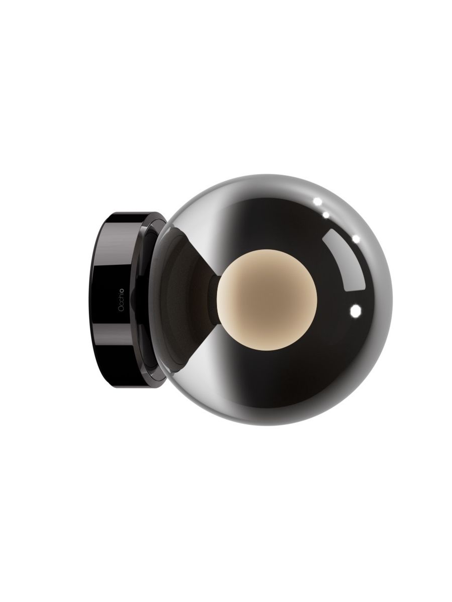 LUNA SCURA 125 UP AIR HEAD MIRRORED WALL DARK CHROME, BASE DARK CHROME 9W 2700-4000K CRI 95